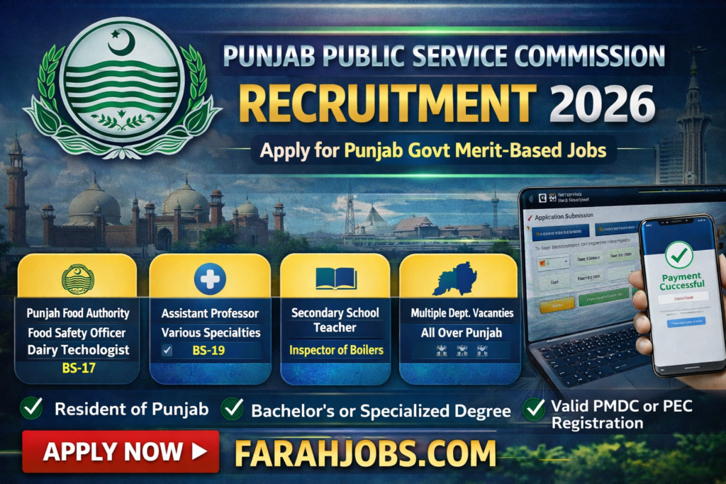 ppsc jobs 2026 advertisement Online Apply Now