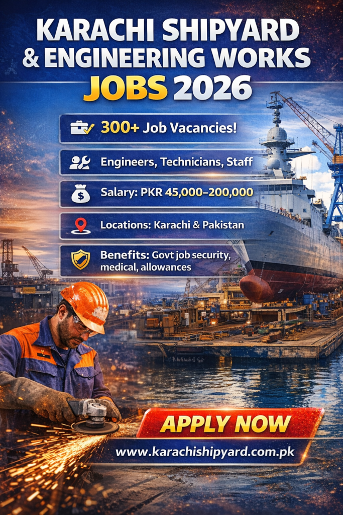 Karachi Shipyard Jobs 2026