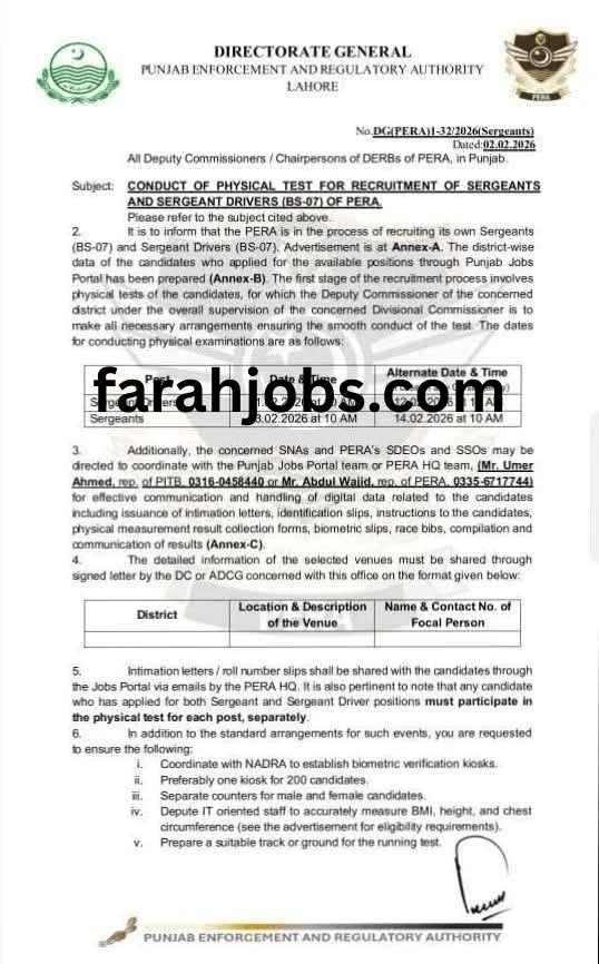 PERA Enforcement Jobs 2026