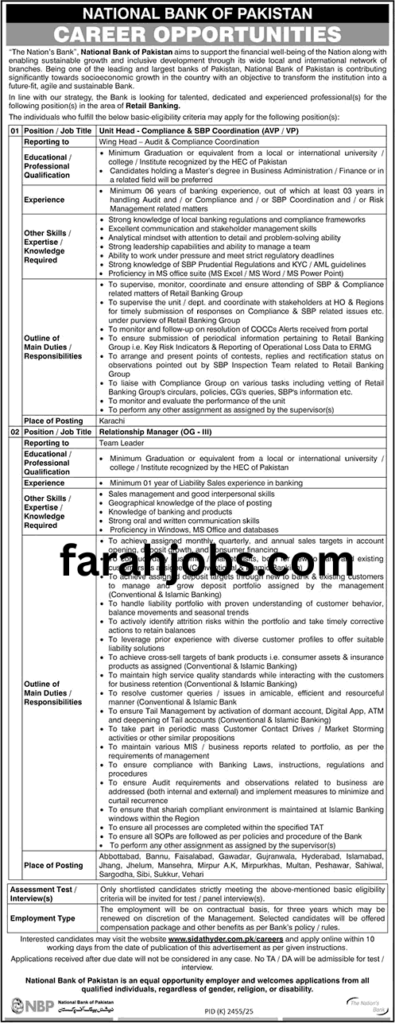 State Bank of Pakistan Jobs 2026